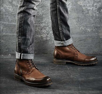 بوکس مردانه کفش لباس چرم قهوه ای کفش چرم واقعی مارتین