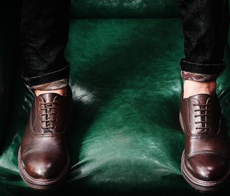 کفش لباس مردانه با لباس چرم پارچه ای کفش های زیبا Goodyear کفش های گلد با دو کف انگشت
