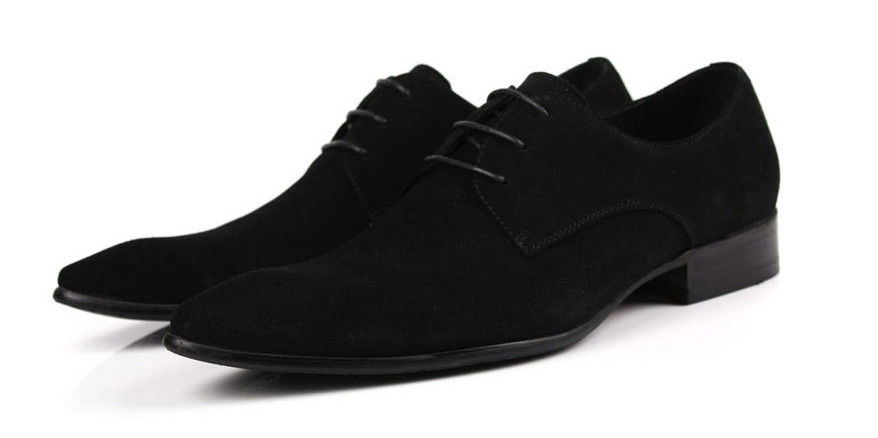 کفش های لباس رسمی مردانه کلاسیک PU Suede کفش های رسمی مردانه سبک آکسفورد کفش های معمولی سیاه